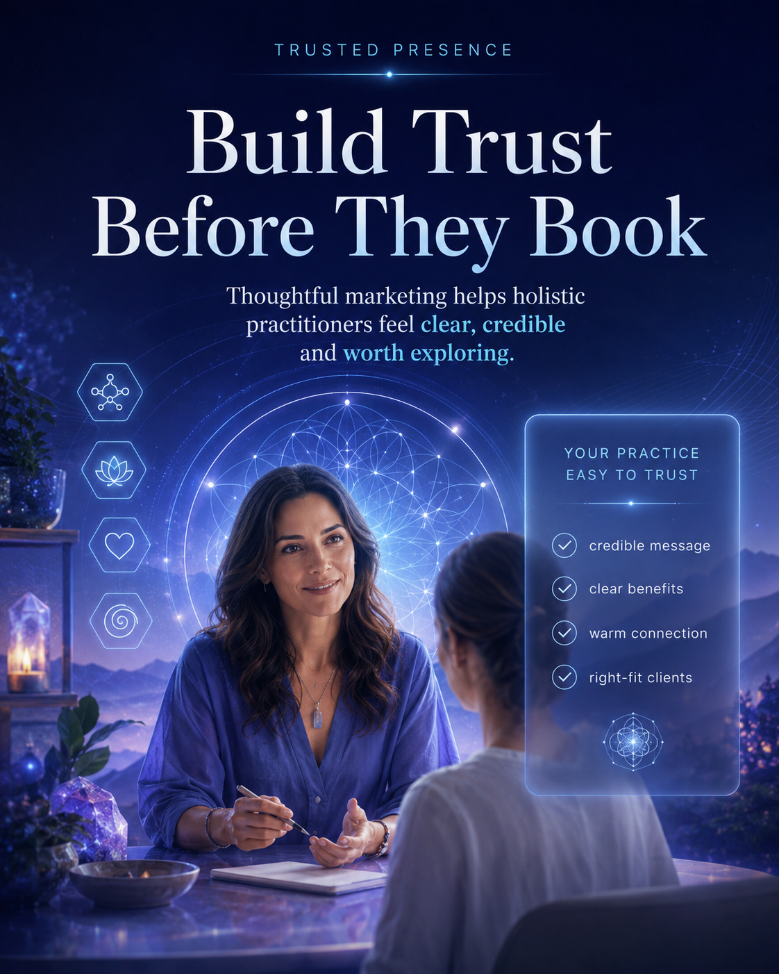 Trusted presence: build trust before clients book